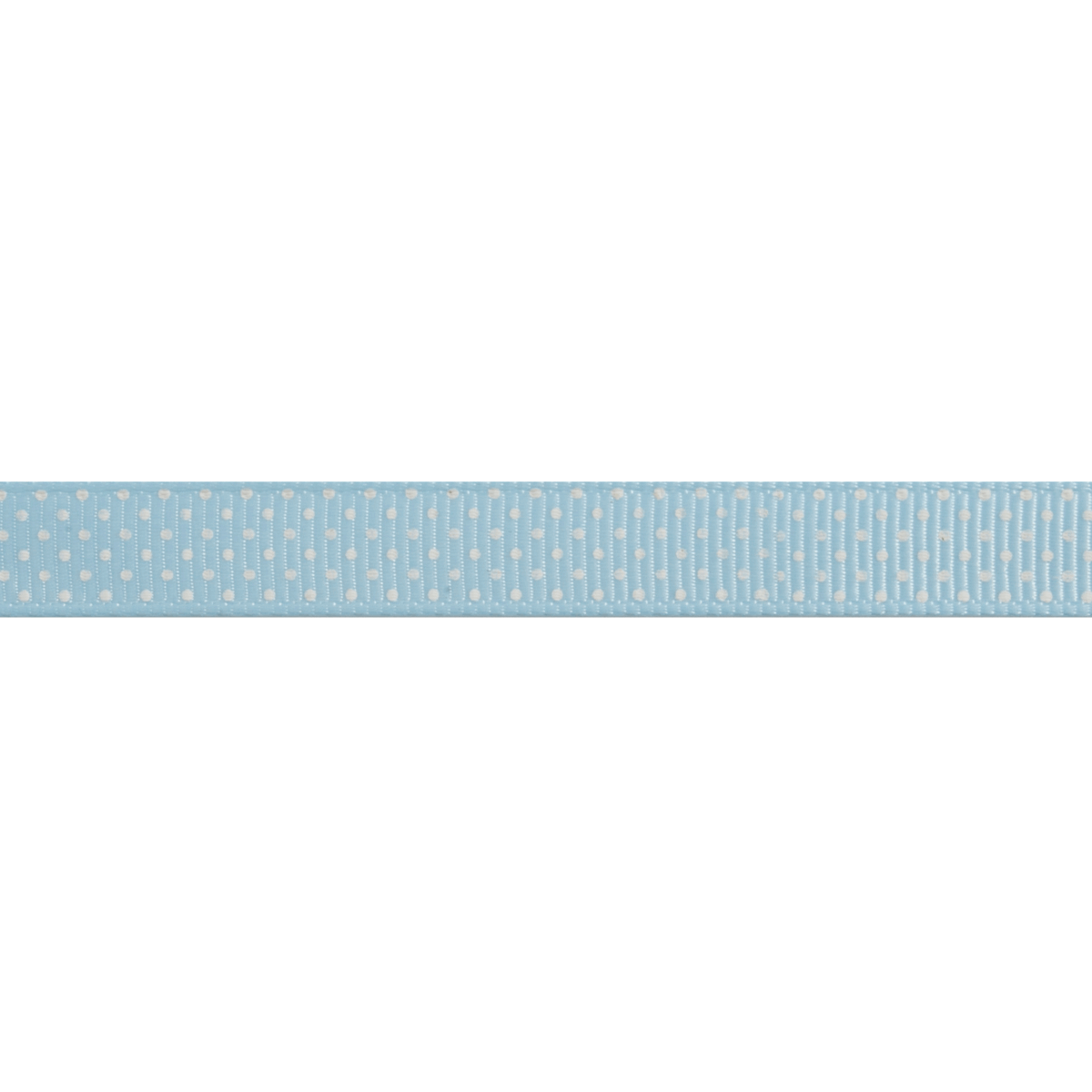 Bowtique Small Blue Polka Dot Grosgrain Ribbon - 5m x 10mm Roll