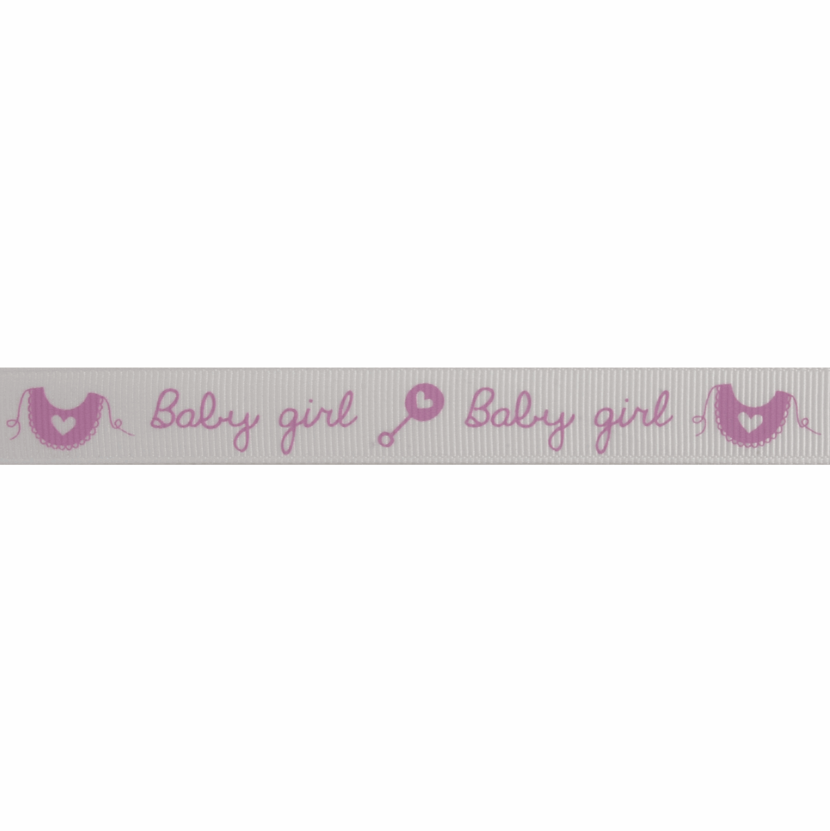 Bowtique Pink Baby Girl Grosgrain Ribbon - 5m x 15mm Roll