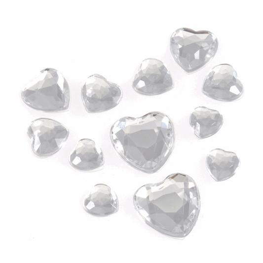 Trimits Bling Bling Clear Hearts - Assorted Sizes