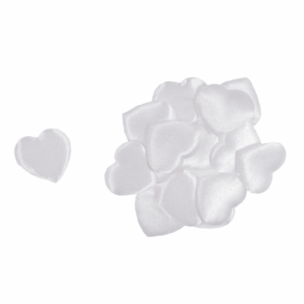 Trimits Padded Heart Embellishments - White (Pack of 15)