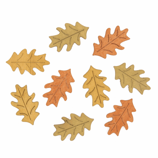 Trimits Craft Embellishments - Stressed Wood Leaves (Pack of 9)
