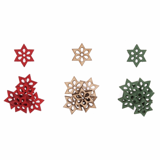 Trimits Craft Embellishments - Small Wooden Stars (Pack of 18)