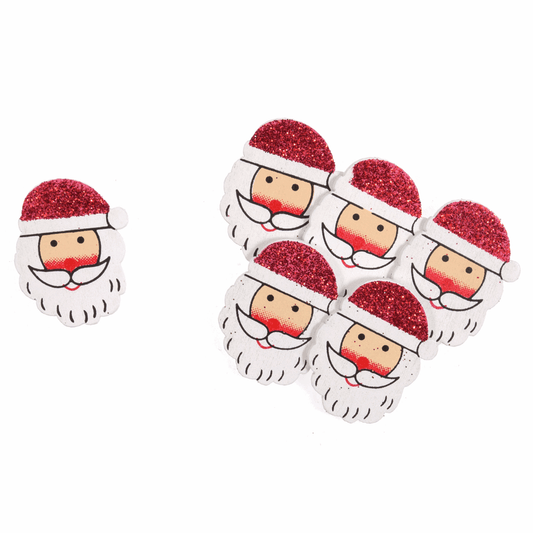 Trimits Craft Embellishments - Glitter Santas (Pack of 6)