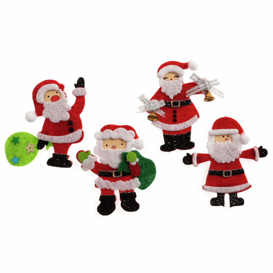 Trimits Craft Embellishments - Christmas Santa's (Pack of 4)