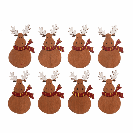 Trimits Craft Embellishments - Wooden Reindeer (Pack of 10)