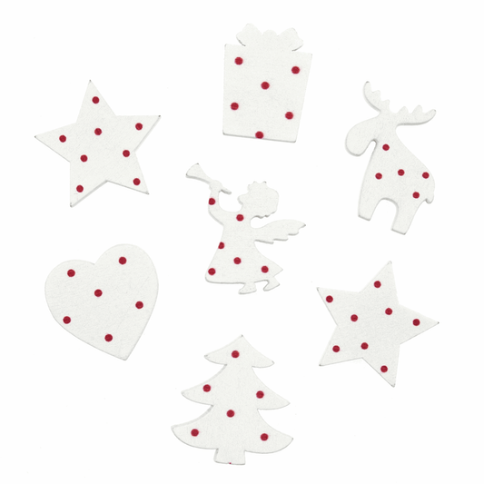 Trimits Craft Embellishments - Dotty Christmas (Pack of 7)