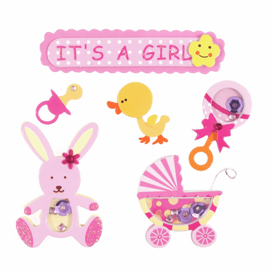 Trimits Craft Embellishments - It's a Girl Kit (Pack of 6)