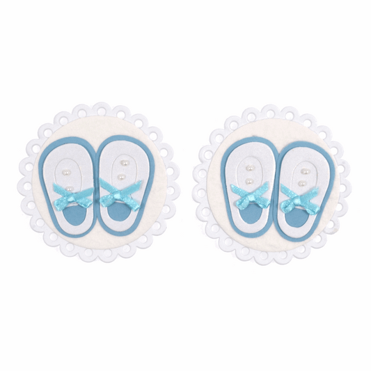 Trimits Craft Embellishments - Blue Baby Booties (Pack of 2)