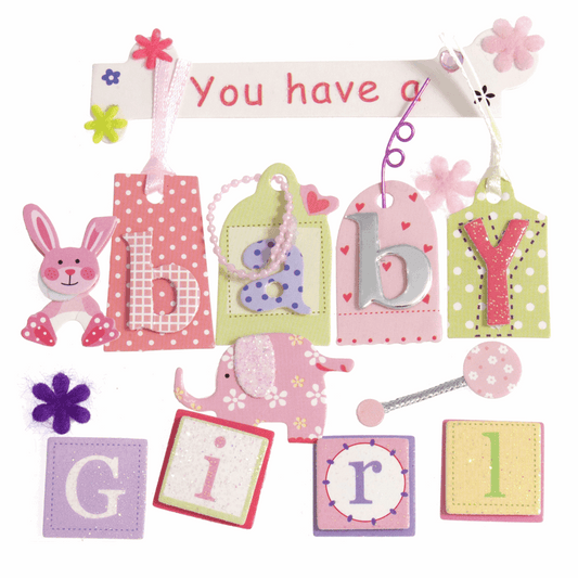 Trimits Craft Embellishments - Baby Girl (Pack of 10)