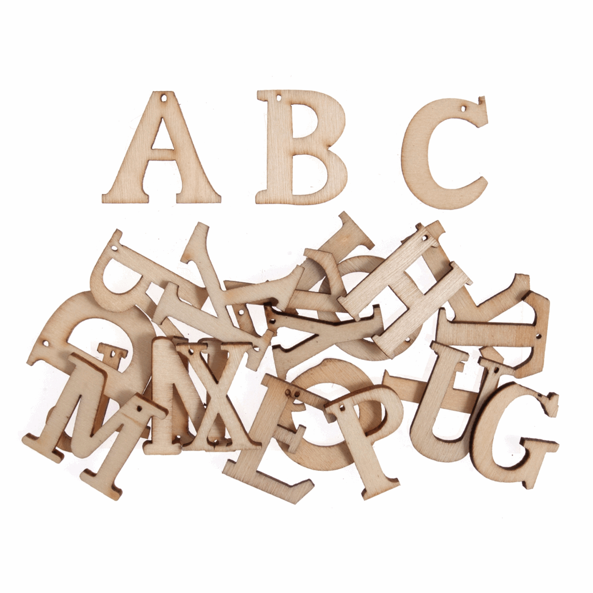 Trimits Natural Wooden Alphabet Letters - Pack of 24