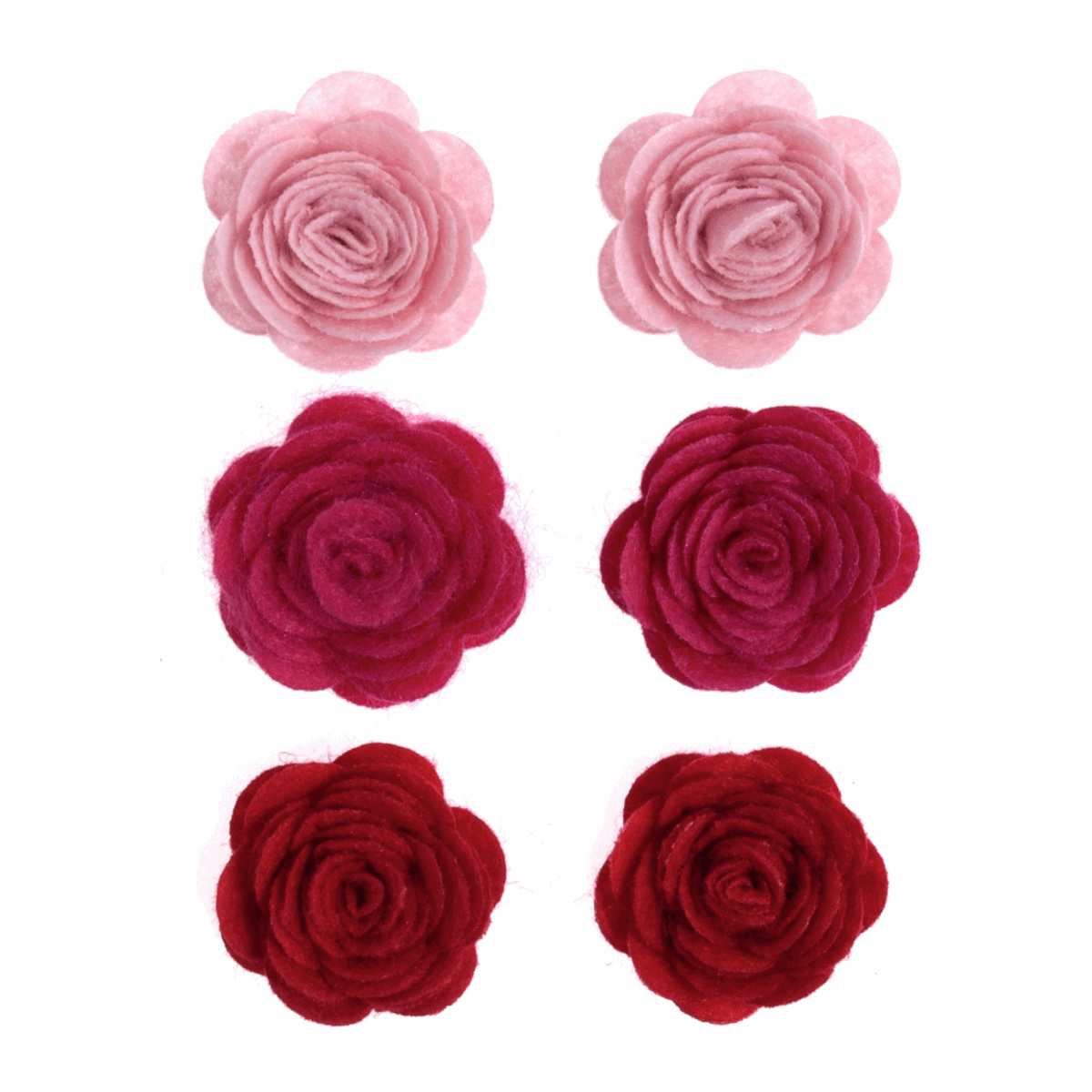 Trimits Stick On Open Rose - Pinks (Pack of 6)