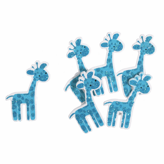 Trimits Craft Embellishments - Blue Baby Giraffe (Pack of 6)