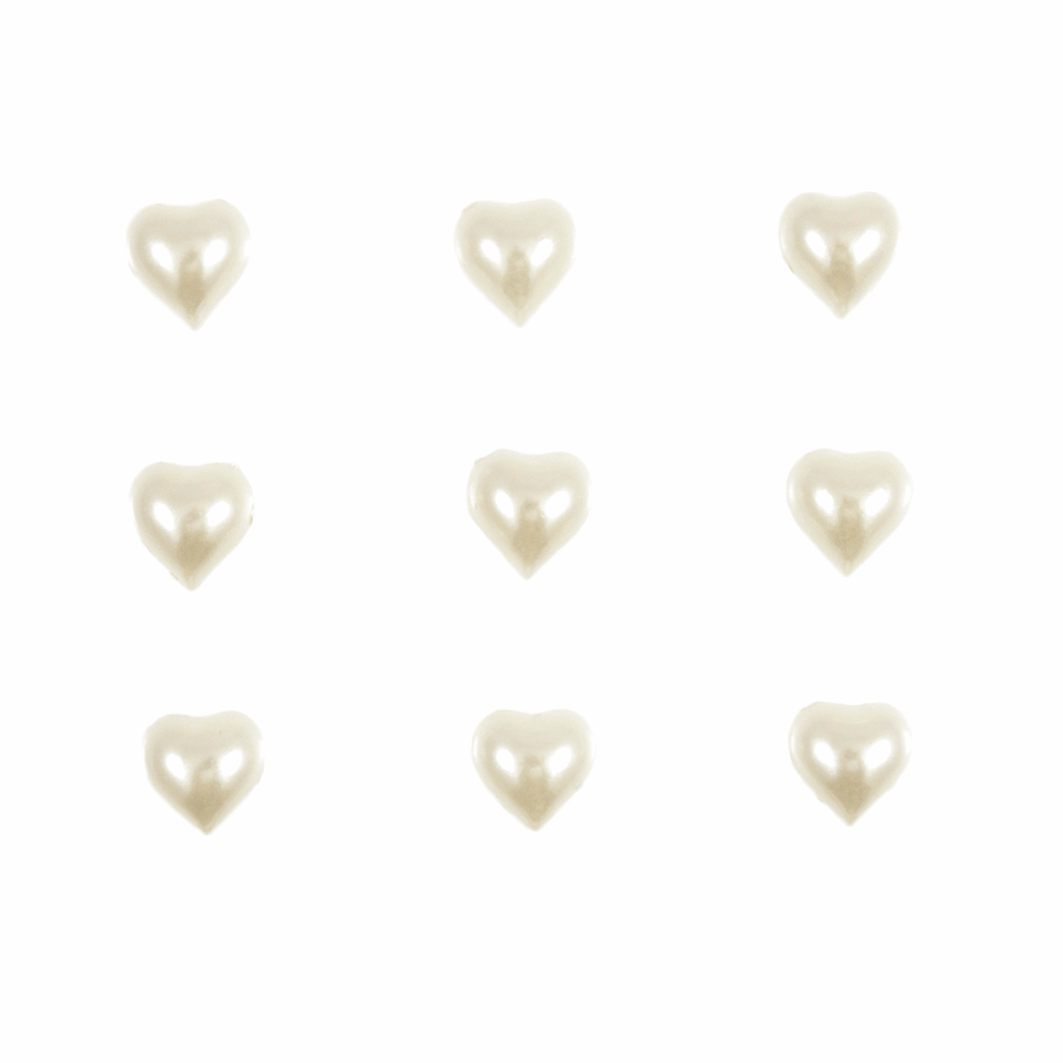 Trimits Ivory Pearl Hearts - Pack of 9