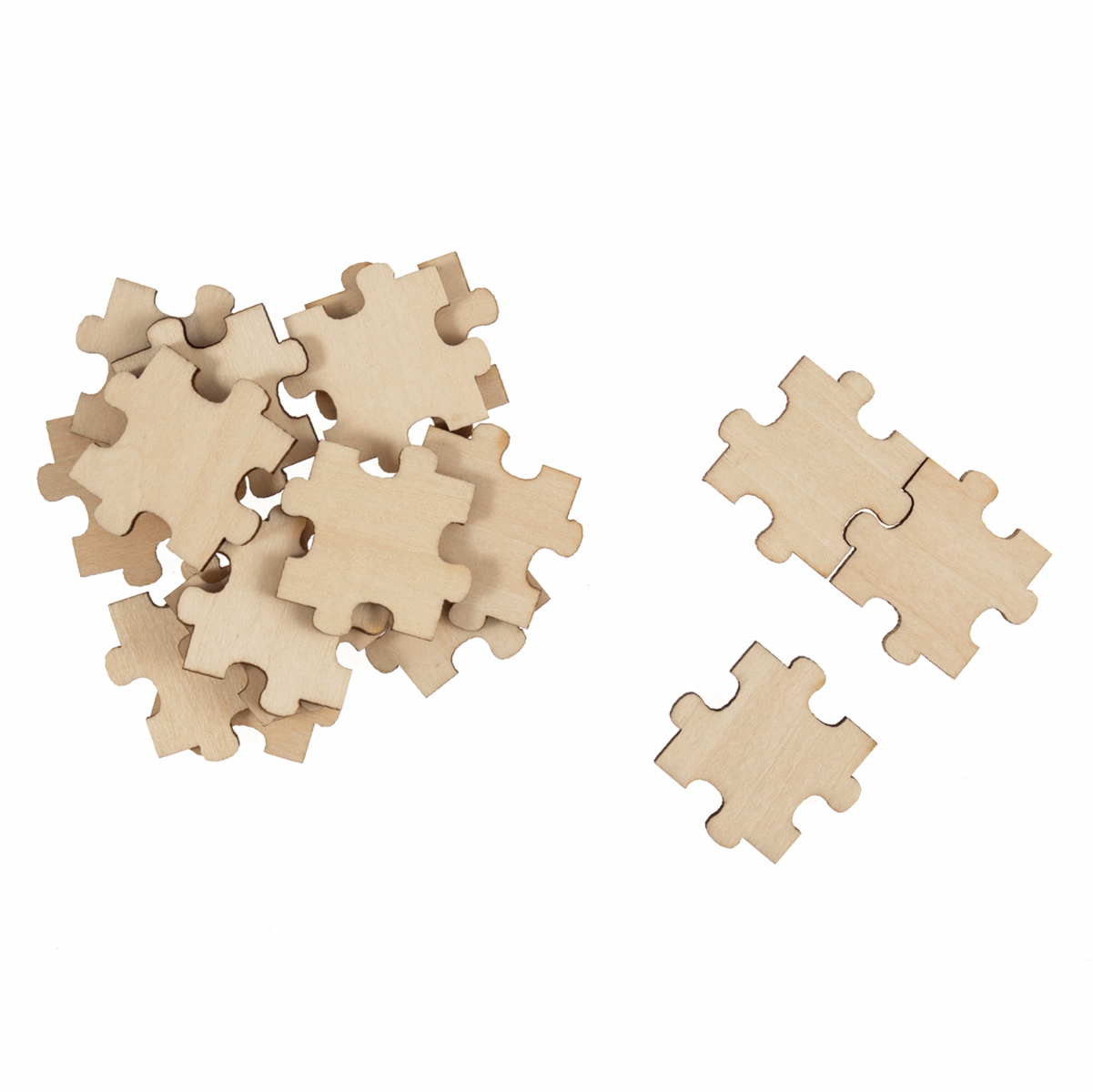 Trimits Craft Embellishments - Wooden Puzzle Piece (Pack of 16)