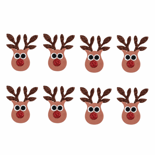 Trimits Craft Embellishments - Glitter Reindeers (Pack of 8)