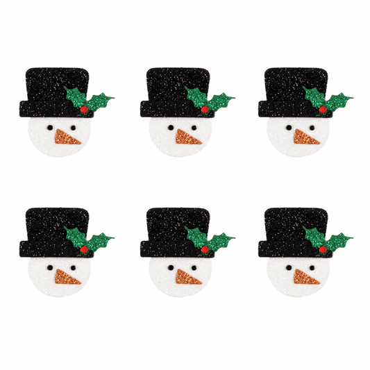 Trimits Craft Embellishments - Glitter Snowmen (Pack of 6)