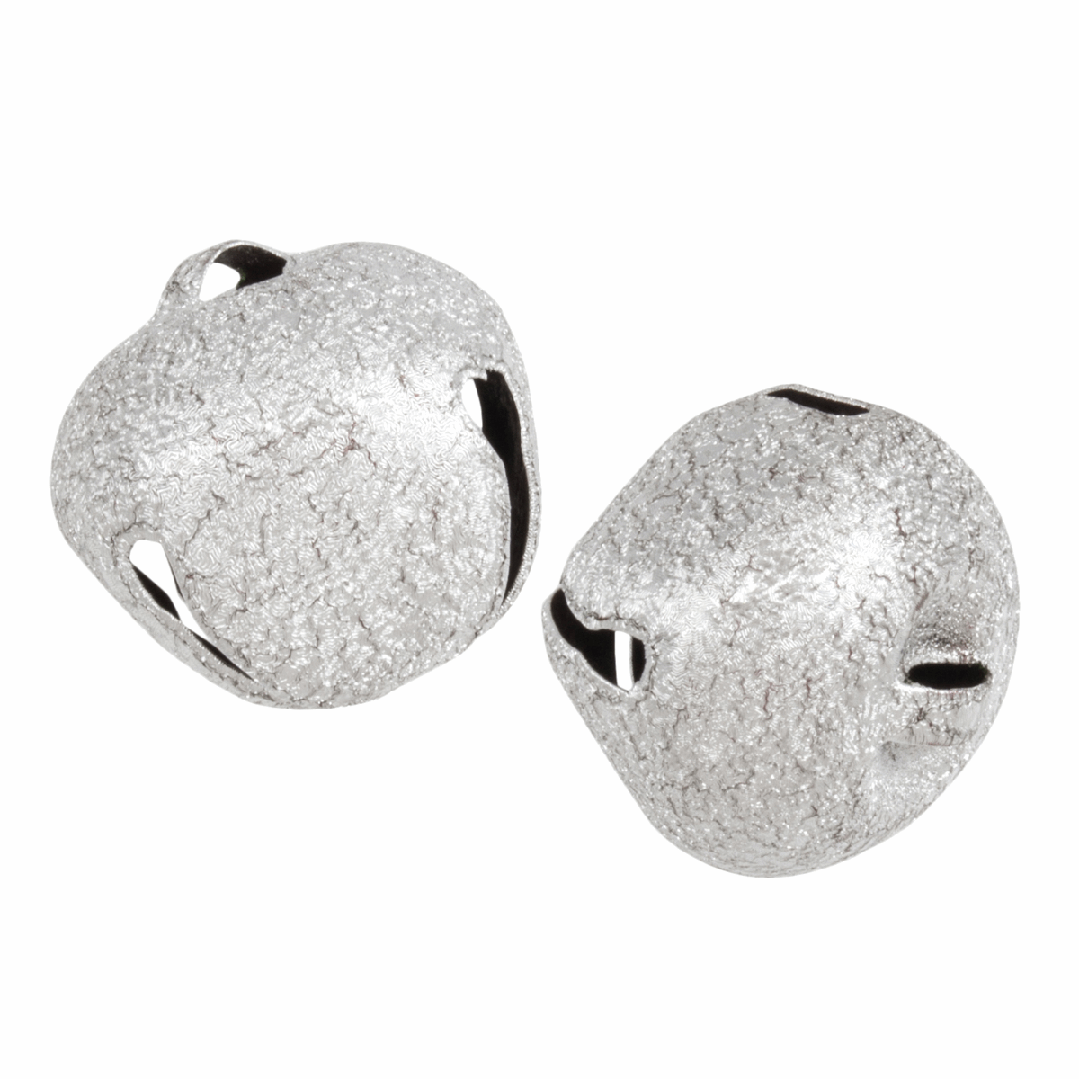 Trimits Frosted Silver Jingle Bells - 30mm (Pack of 2)