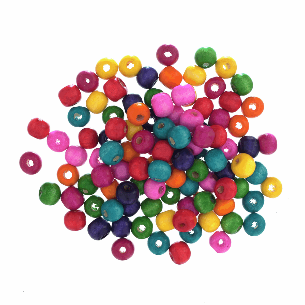 Trimits Assorted Wooden Beads - 10mm (Pack of 100)