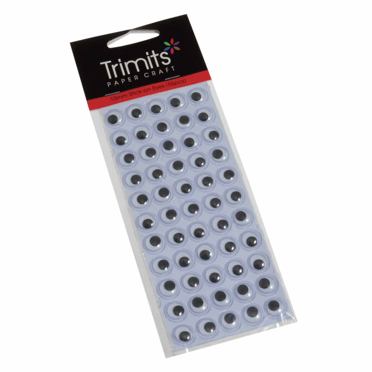 Trimits Stick-On Toy Eyes - Googly 10mm (Pack of 55)