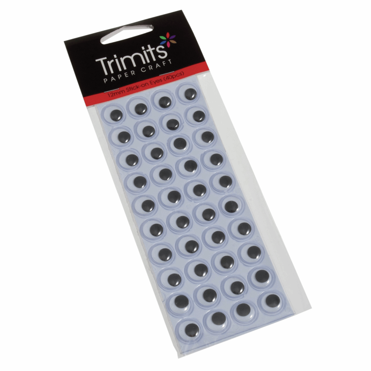 Trimits Stick-On Toy Eyes - Googly 12mm (Pack of 40)