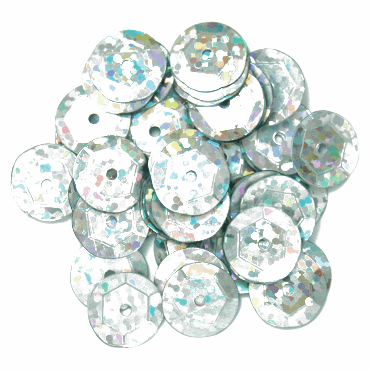 Trimits Silver Holographic Sequins - 10mm