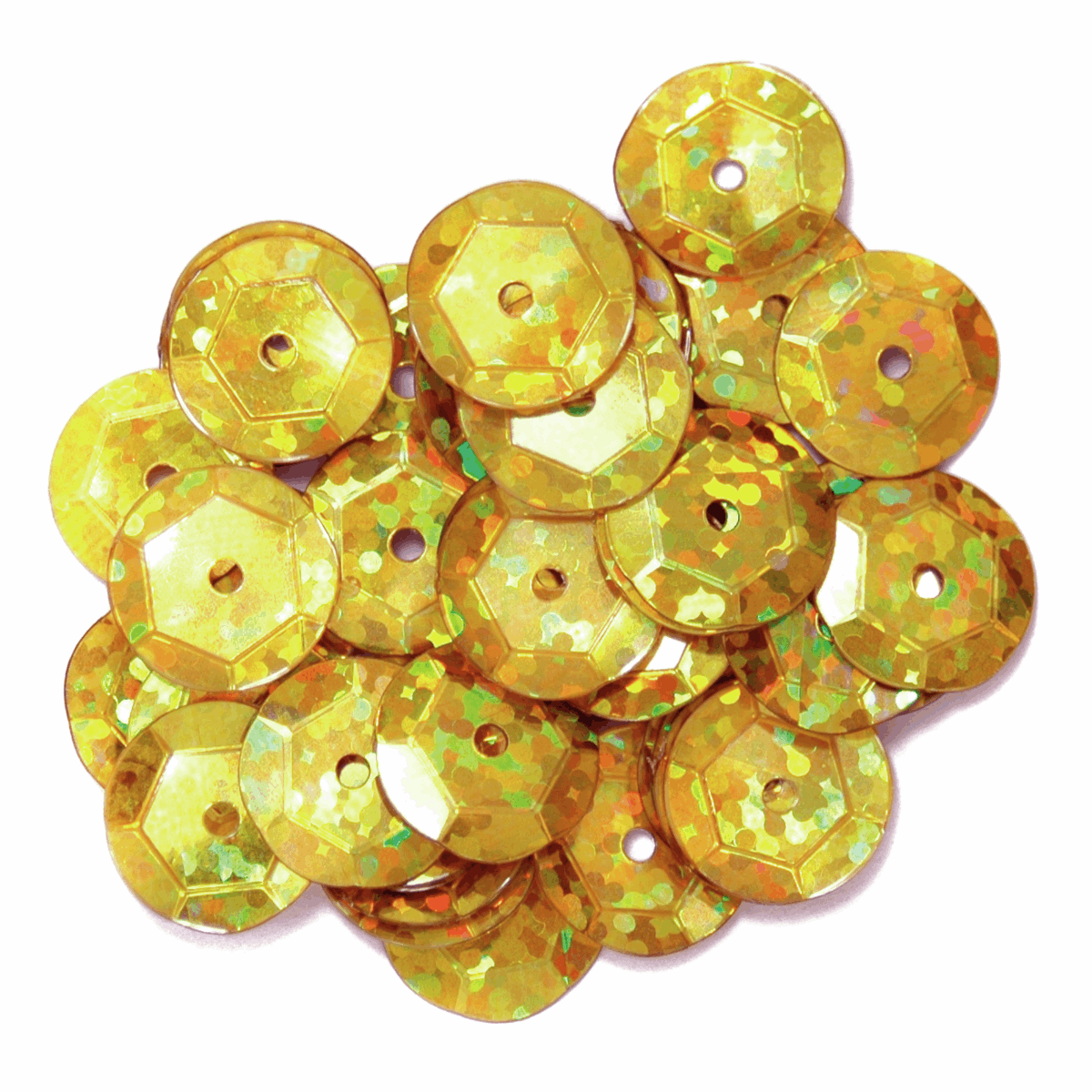 Trimits Gold Holographic Sequins - 10mm