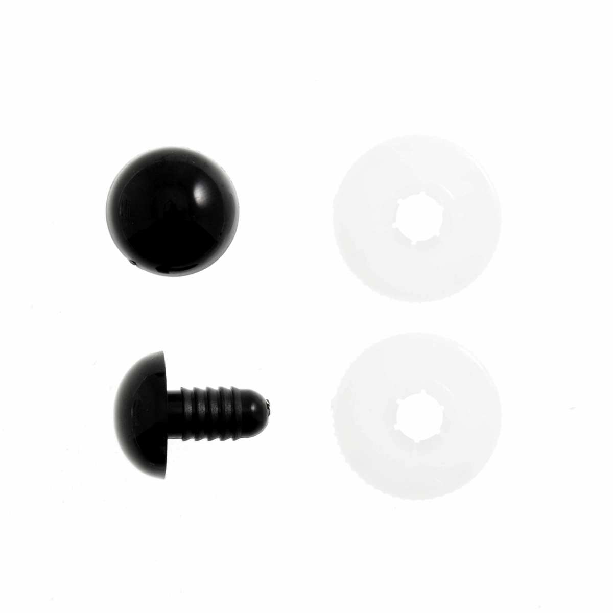 Trimits Toy Eyes - Solid Black 9mm (Pack of 8)