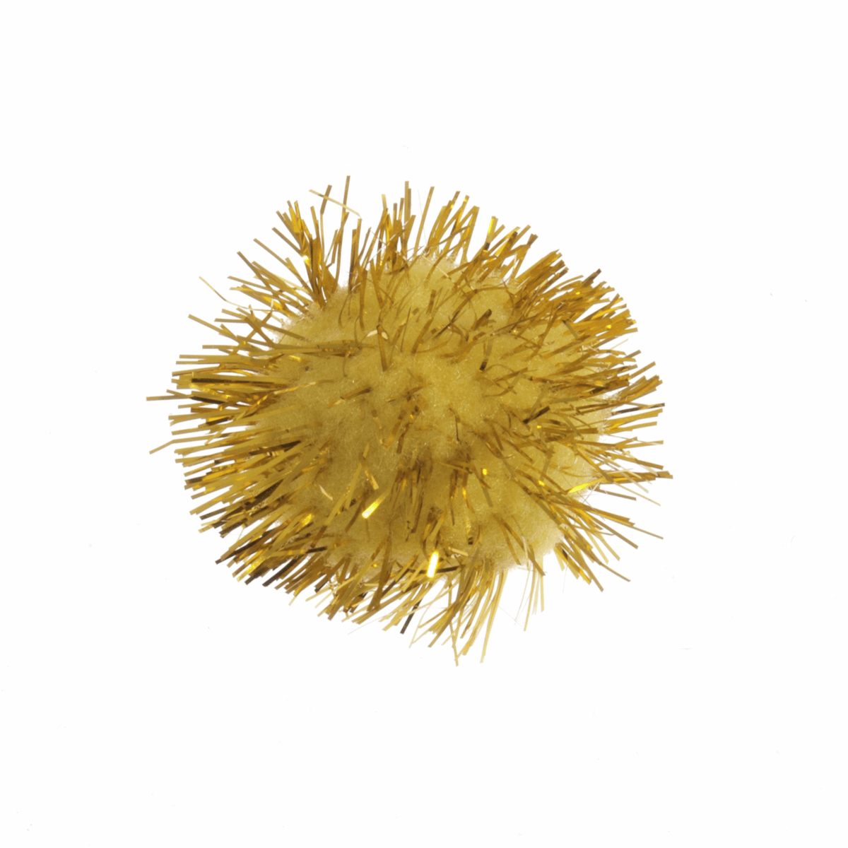 Trimits Gold Glitter Pom Poms - 2.5cm / 1inch (Pack of 8)