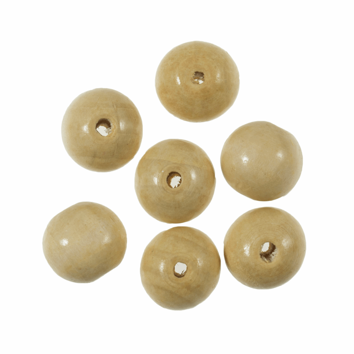 Trimits Beach Wooden Beads - 20mm (Pack of 7)
