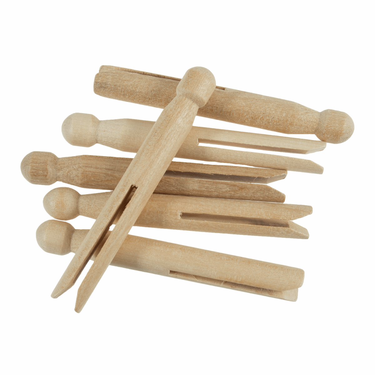 Wooden Dolly Pegs (Pack of 6)