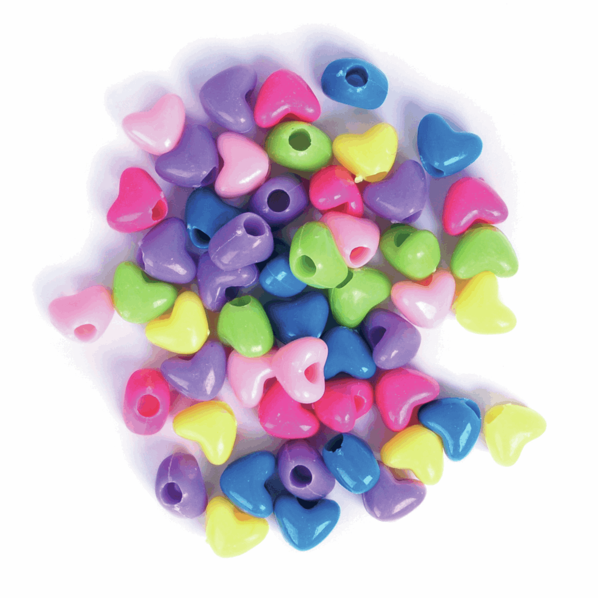 Trimits Assorted Plastic Heart Beads - 20g