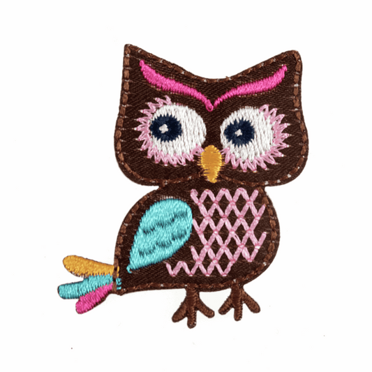 Iron-On/Sew On Motif Patch - Colourful Owl