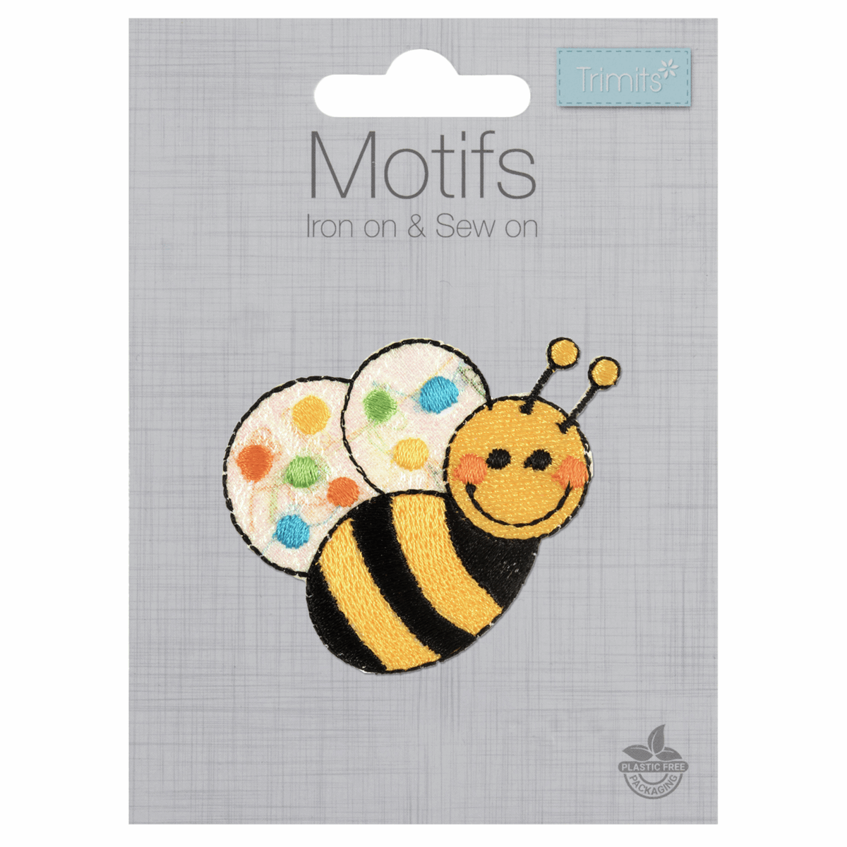 Iron-On/Sew On Motif Patch - Bumble Bee