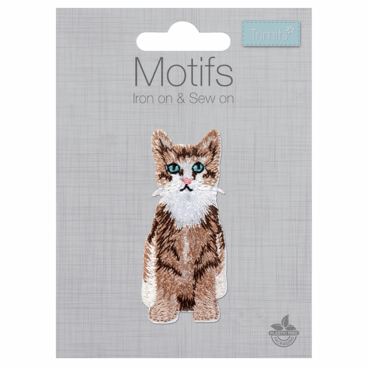 Iron-On/Sew On Motif Patch - Long Haired Cat