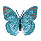 Iron-On/Sew On Motif Patch - Blue Sequin Butterfly