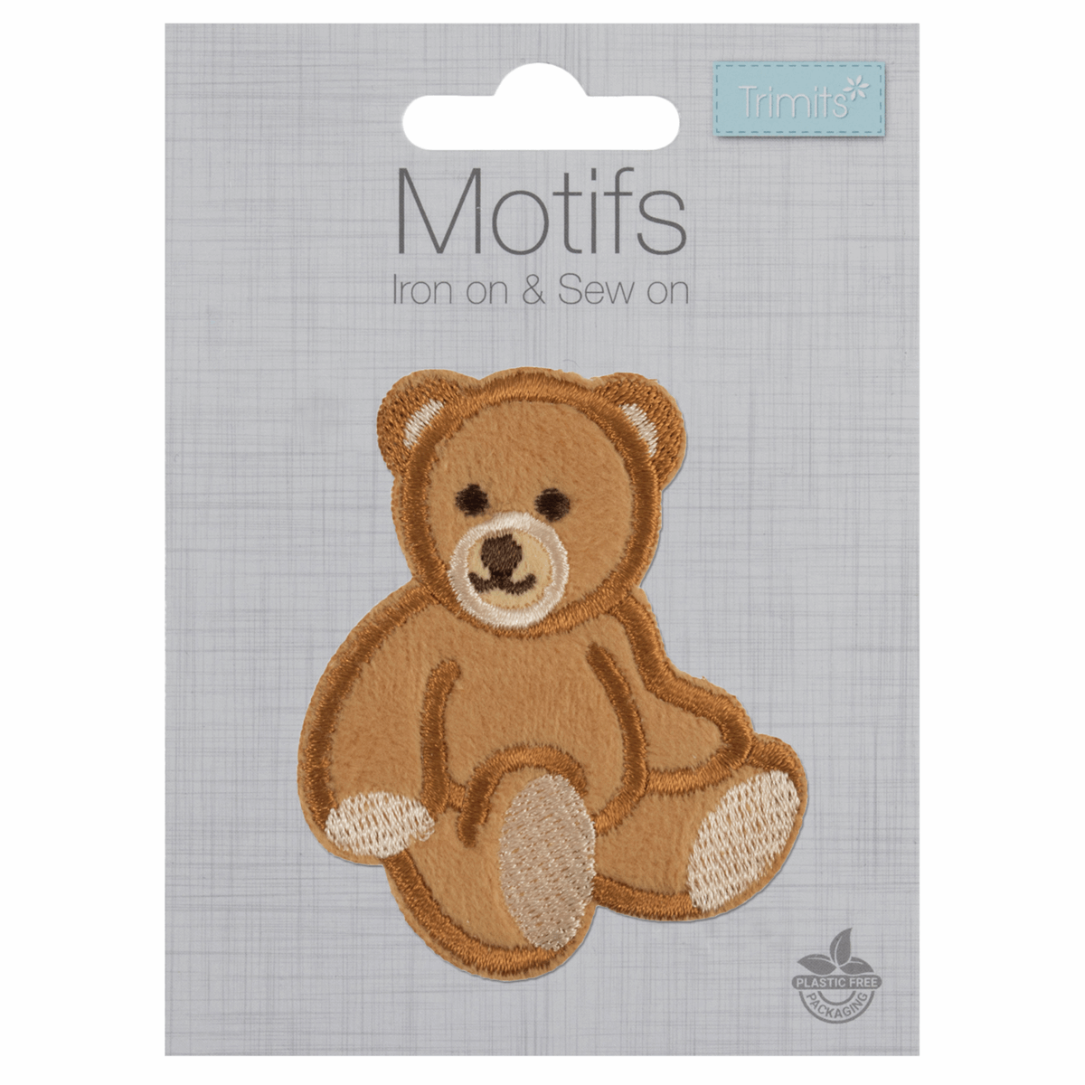 Iron-On/Sew On Motif Patch - Teddy Bear