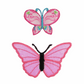 Iron-On/Sew On Motif Patch - Pink Butterflies