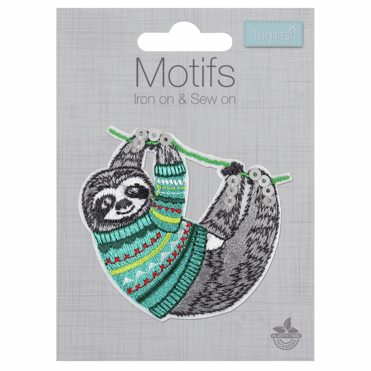 Iron-On/Sew On Motif Patch - Sloth