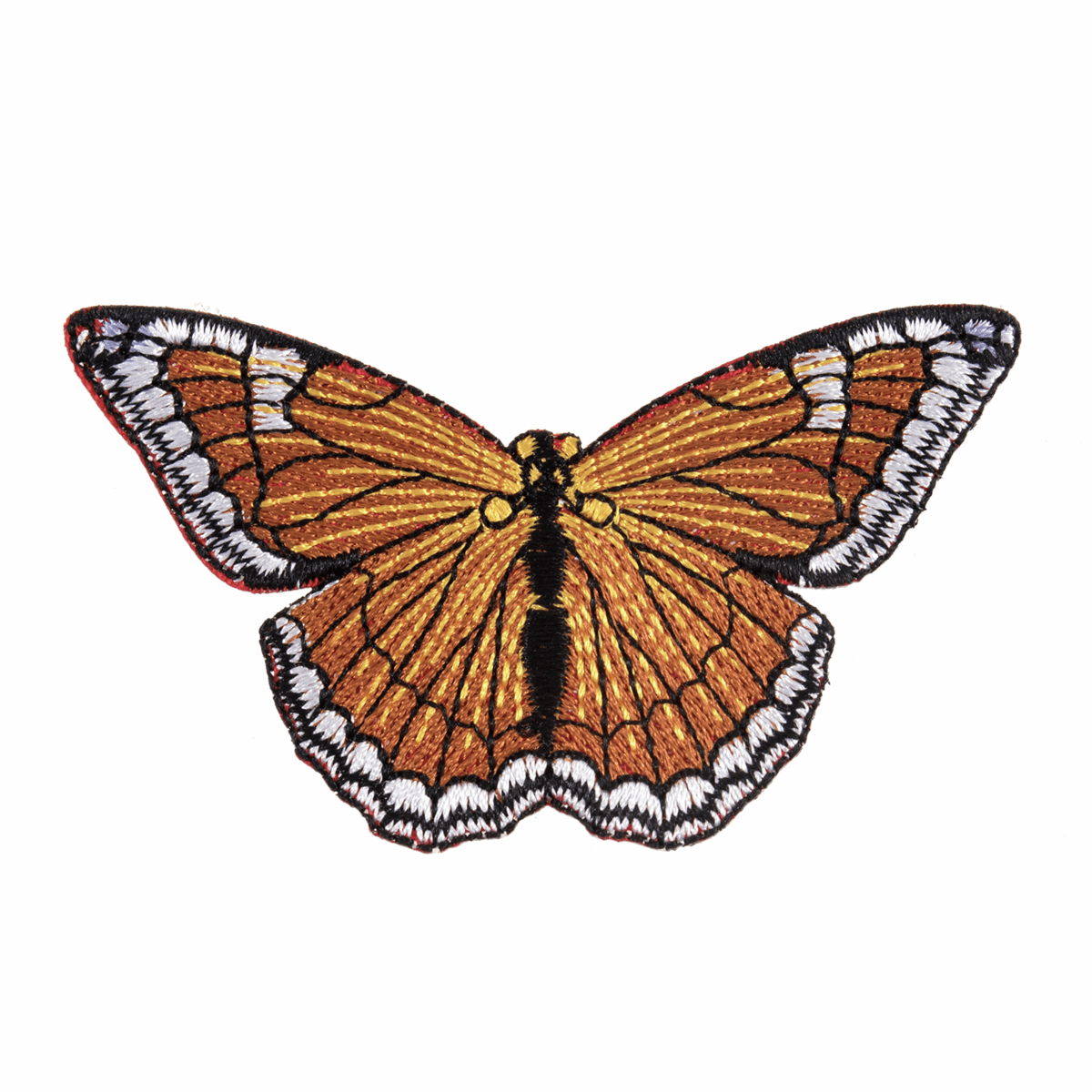 Iron-On/Sew On Motif Patch - Orange Butterfly