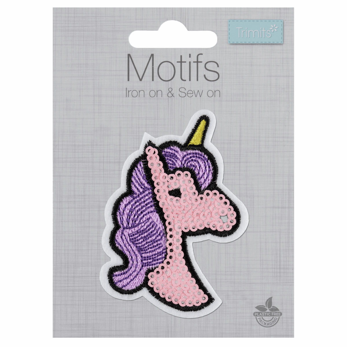 Iron-On/Sew On Motif Patch - Sequin Unicorn