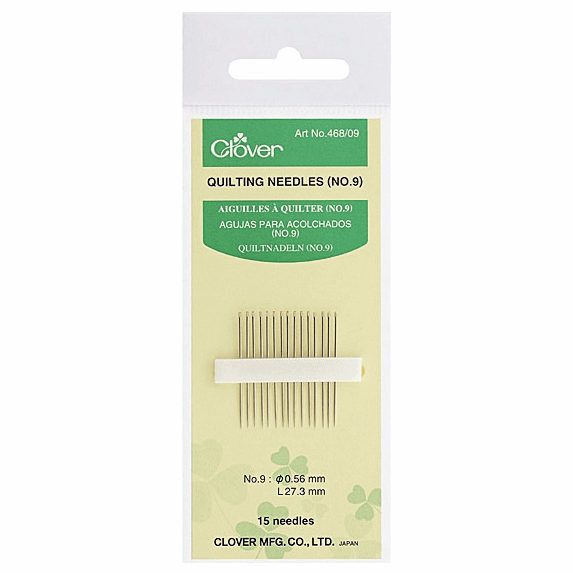 Clover Hand Sewing Quilting Needles - Size No.9 (Pack of 15)