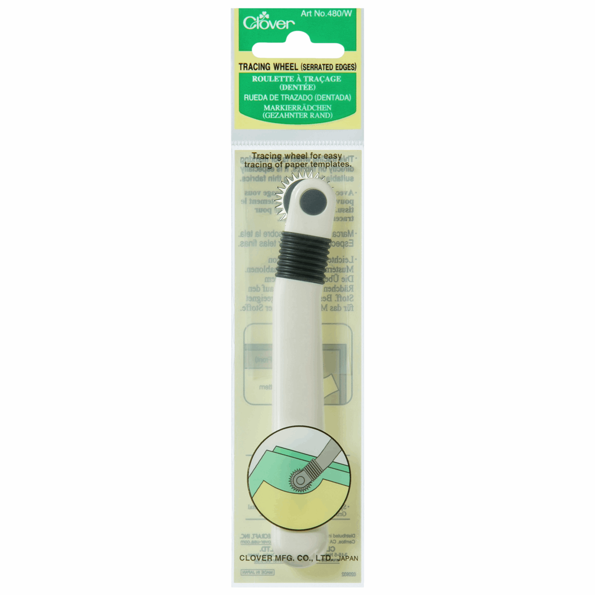 Clover Tracing Wheel with Serrated Edge