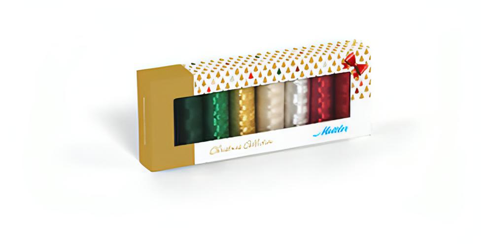 Mettler Poly Sheen Christmas Special Kit 200m 8 spools - thread set
