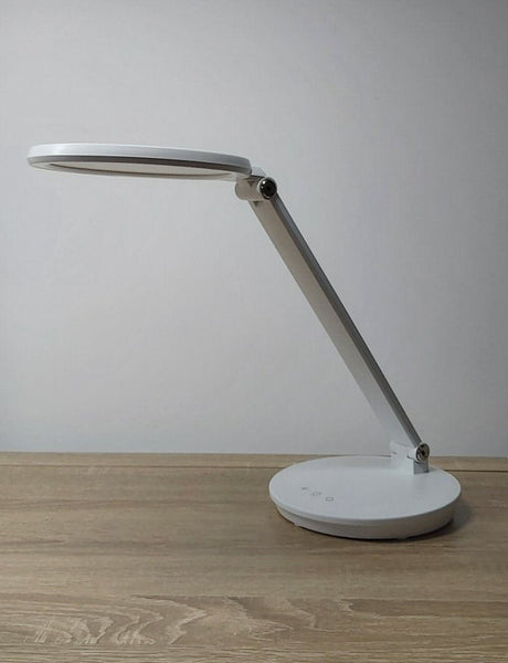 Native Lighting - White Compact LED Desk Lamp (Lightweight and portable with LED dimmable bulbs)