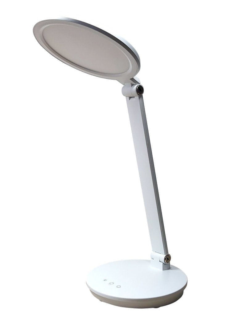 Native Lighting - White Compact LED Desk Lamp (Lightweight and portable with LED dimmable bulbs)