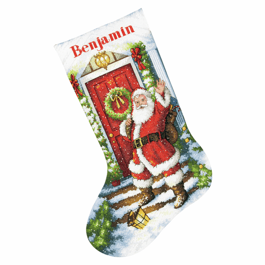Counted Cross Stitch Stocking Kit - Welcome Santa