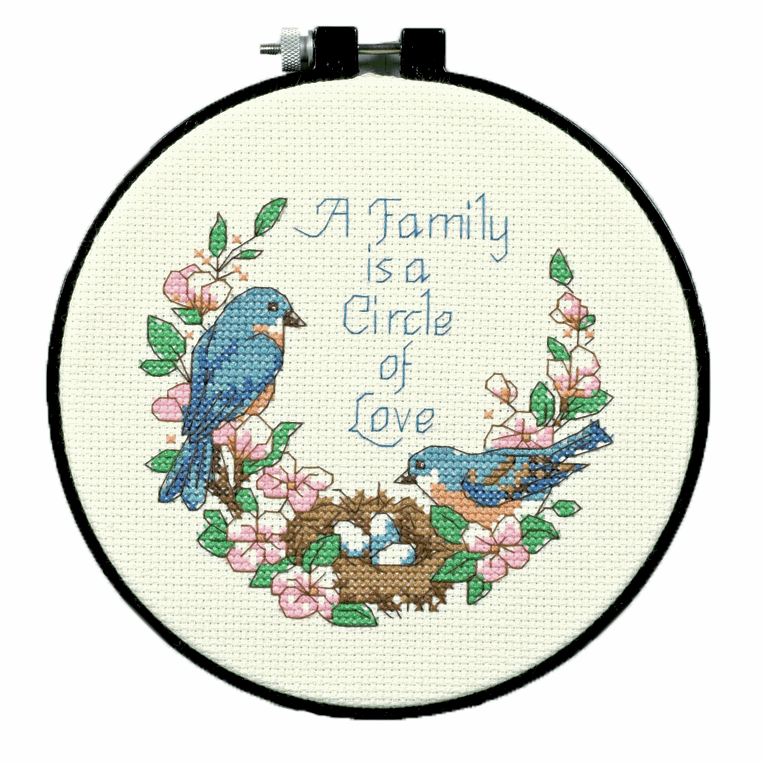 Learn-a-Craft Counted Cross Stitch with Hoop - Family Love (6inch)