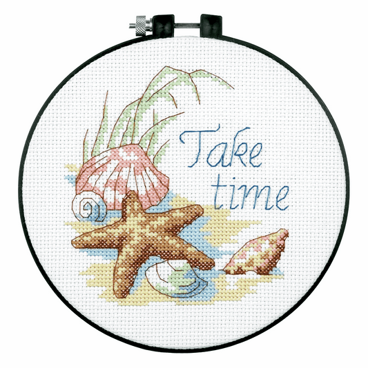 Learn-a-Craft Counted Cross Stitch with Hoop - Take Time (6inch)