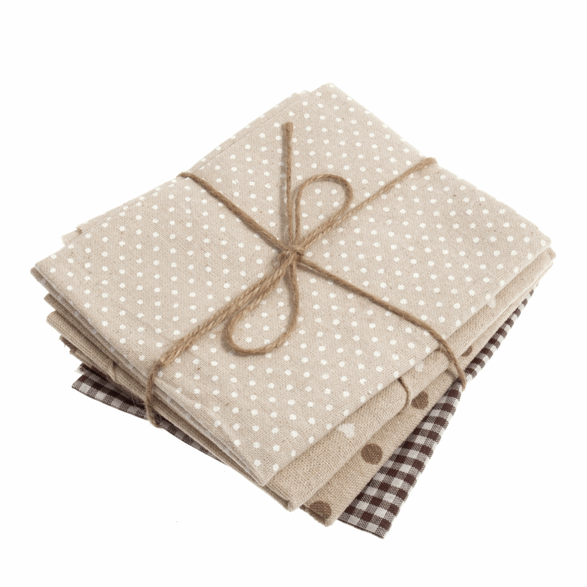 Fat Quarter Pack - Brown / Natural - (4 Pieces)