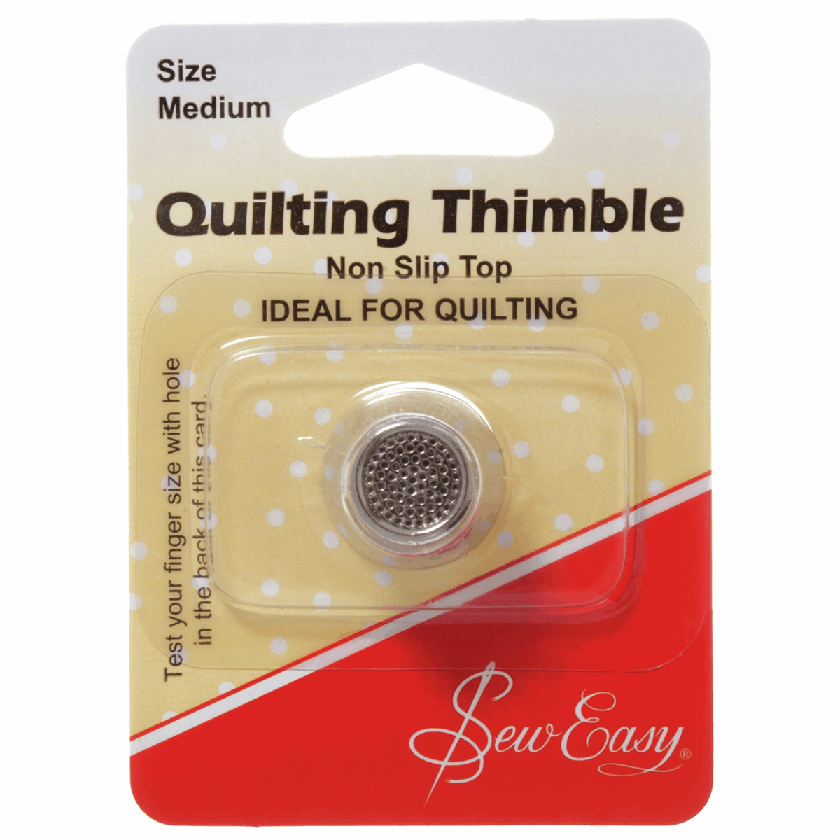 Sew Easy Medium Non-Slip Quilters Thimble